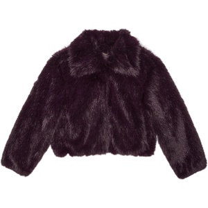 image:imagekate spade new york Womens Faux Fur JacketDeep Aubergine
