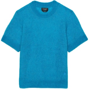 image:imagekate spade new york Womens Fuzzy Short Sleeve SweaterCatamaran Blue