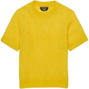 image:imagekate spade new york Womens Fuzzy Short Sleeve SweaterRich Lemon