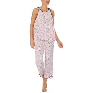 image:imagekate spade new york Womens Kate Spade New York Womens Cropped Pant Pj SetScattered Pink Dot