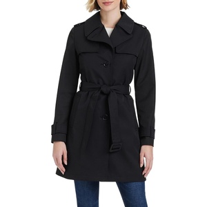image:imagekate spade new york Womens Pleated Back Trench CoatBlack