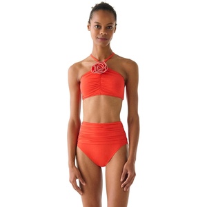 image:imagekate spade new york Womens Rosette Solids High Neck Bra TopGoji Berry