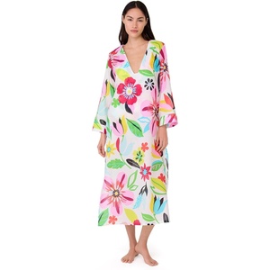 image:imagekate spade new york Womens Safari Floral V Neck CaftanCream