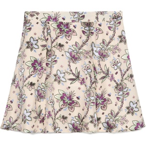 image:imagekate spade new york Womens Satin Devore Mini SkirtParchment