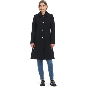 image:imagekate spade new york Womens Single Breasted Soft Wool Blend Midlength Walker CoatBlack