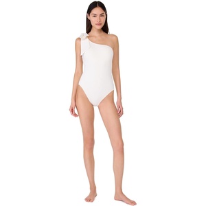 image:imagekate spade new york Womens Solid Bow Shoulder One PieceIvory