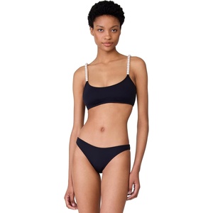 image:imagekate spade new york Womens String of Pearls Crop Bikini TopBlack