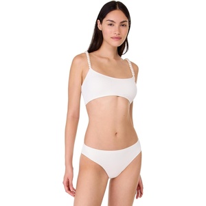 image:imagekate spade new york Womens String of Pearls Crop Bikini TopIvory
