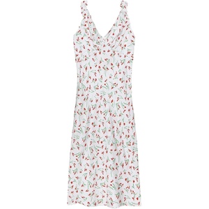 image:imagekate spade new york Womens Vibrant Buds Midi Slip DressCream