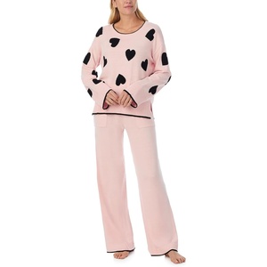 image:imagekate spade new york Womens Womens Long Pant Lounge SetPink Scattered Heart