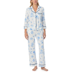 image:imagekate spade new york Womens Womens Long Pant Pj SetBlue Park Toile