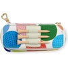 image:imageKate Spade New York Womens Golf Set  3 Wooden Tees amp 3 Balls With Zipper Pouch Gold Clasp Secures to Bag Golfball Pattern Mini