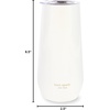 image:imagekate spade new york 10oz Stemless Champagne Flute Small Stainless Steel Tumbler with Lid Double Wall Insulated Metal Cup Miss to Mrs