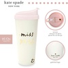image:imagekate spade new york Bridal 16 Ounce Insulated Travel Mug Double Wall Thermal Tumbler for CoffeeTea Miss to Mrs Pink