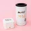 image:imagekate spade new york Bridal Can Hugger Stainless Steel Double Wall Can Cover for Bride Slim Insulated Drink Holder Miss to Mrs