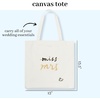image:imagekate spade new york Cute Canvas Tote Bag for Women Canvas Beach Bag Bridal Book Tote with Pocket Miss to Mrs