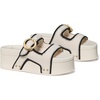 image:imagekate spade new york Halo Suede Platform Footbed SandalCreamBlack Crochet