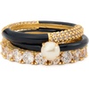image:imagekate spade new york Hint Of Shimmer Stacking Ring SetNavyYellow Gold