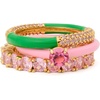 image:imagekate spade new york Hint Of Shimmer Stacking Ring SetPink Multi