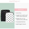 image:imagekate spade new york Insulated Snack Bag Keeper with Zipper Reusable Thermal Sandwich Bag Holders for Lunch Bag Almond DotAlmond Dot