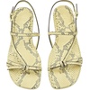 image:imagekate spade new york Loop Smooth Leather Flat SandalSnakeskin Pale Citron
