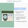 image:imagekate spade new york Outdoor Fun Golf Pouch Set Lexington Dot  Clear and Green Polka Dot Travel Pouch with Drink Hugger 3 Wooden Golf Tees amp 2 Hair Ties Zipper Bag with Leatherette Trim