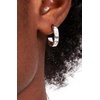 image:imagekate spade new york Set in Stone HoopsClearSilver Huggies