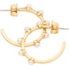 image:imagekate spade new york Set in Stone HoopsCreamGold