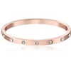 image:imagekate spade new york Set in Stone Metal Hinged BangleClearRose Gold