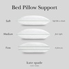 image:imagekate spade new york Spade Floral Soft amp Lofty Bed Pillow Adjustable Down Alternative Pillow 400 Thread Count Cotton Cover Best for Back or Stomach Sleepers StandardQueen WhiteKing