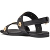 image:imagekate spade new york Spade Flower Stud Pebbled Leather Flat SandalsBlack