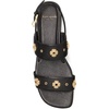 image:imagekate spade new york Spade Flower Stud Pebbled Leather Flat SandalsBlack