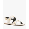 image:imagekate spade new york Spade Flower Stud Pebbled Leather Flat SandalsIvory
