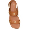 image:imagekate spade new york Spade Flower Stud Pebbled Leather Flat SandalsSaddle