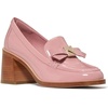 image:imagekate spade new york Womens Deco Bow Patent Leather Heeled LoaferBarre Pink