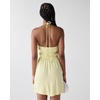 image:imagekate spade new york Womens Drapey Halter Mini DressPale Citron