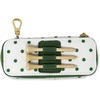 image:imagekate spade new york Womens Golf Set 3 Wooden Tees and 3 Balls with Zipper Pouch Gold Clasp Secures to Golf Bag Lexington Dot