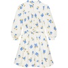 image:imagekate spade new york Womens Painterly Bouquet Belted Shirt DressMuted SapphireCream
