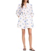 image:imagekate spade new york Womens Painterly Bouquet Belted Shirt DressMuted SapphireCream
