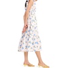 image:imagekate spade new york Womens Painterly Bouquet Flutter Sleeve Tiered Midi DressDiamond BlueFresh White