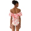 image:imagekate spade new york Womens Ruffle Off The Shoulder One Piece SwimsuitLight Cantaloupe