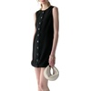 image:imagekate spade new york Womens Scallop Shift Dress with ButtonsBlack