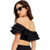 image:imagekate spade new york Womens Solid Ruffle Bandeau BraBlack