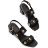 image:imagekate spade new york Womens Spade Flower Stud Block Heel SandalsBlack