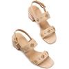 image:imagekate spade new york Womens Spade Flower Stud Block Heel SandalsNatural