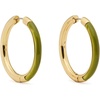 image:imageKate Spade New York Brass Interlock Hoop EarringsLight Green