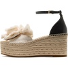 image:imagekate spade new york Flourish Denim Espadrille Wedge SandalsBlackCream