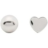 image:imagekate spade new york Geo Pop Asymmetrical StudsBosc PearSilver Heart