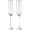image:imagekate spade new york Glass Champagne Flutes Happily Ever After Toasting Flutes Set of 2 Champagne Glasses 6Oz GlassCrystal Hand Wash Cheers Wedding Essentials Mr and Mrs Wedding Gifts 2 PieceToasting Flutes