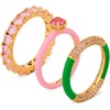 image:imagekate spade new york Hint Of Shimmer Stacking Ring SetPink Multi